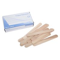 Bonjanvye 100Pcs Body Hair Removal Wooden Disposable Sticks Spatulas Wax Applicator