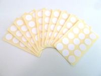 Minilabel Pack Of 150 , 15mm Round , White Paper Circle Labels , Removable Low Tack Adhesive , Easy To Remove , Plain Dot Stickers
