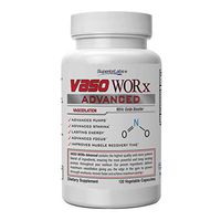 Superior Labs - Vaso Worx Advanced - Vasodilation, No2 Booster Supplement for Maximum Pumps, Endurance & Energy - Vascular Booster - 120 Vegetable Capsules