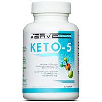 Verve Organix Keto 5 Weight Loss Supplement | Diet Support Formula | Natural Appetite Suppressant, Energy, Focus, Immune System, Metabolism Booster | Non-Gelatin, Herbal Fat Burning Ketogenic Products