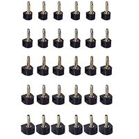 sansheng 30PCS Shoe Repair Stiletto Replacement Heels Tips, High Heel Shoe Repair Tips Taps Dowel Lifts Replacement (Black)5 Different Sizes