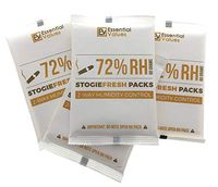 StogieFresh 72-Percent RH Humidity Packs (4 Pack at 60 Grams), Best 2-Way Control That Keeps Cigars Fresher for Longer by Essential Values