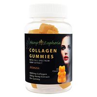 Hemp Euphoria Collagen Gummies 4000mg per Gummy - with Hemp Extract 600mg per Bottle (20mg per Gummy) 30 Count - Mimosa Flavor