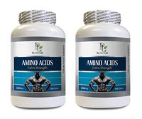 Muscle Building Pills for Men - Amino ACIDS 2200mg - Extra Strength - Amino acids and glutamine Supplements - 2 Bottles 300 Tablets