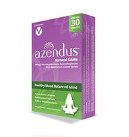 Azendus SAM-e Mood Support 400mg, 30 Count, Same Butanedisulfonate Fiber Enteric Coated Tablets