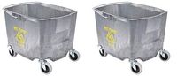 Impact 2635-3G Polyethylene Mop Bucket with 3" Casters, 26-35 qt Capacity, 18-3/8" Length x 15-15/16" Width x 14" Height, Gray (2-(Pack))