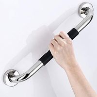 Stainless Steel Bath Grab Shower Handle for Bathtub Toilet - Towel Holder, Disabled Elderly Children Mobility & Daily Living Aids Assist Safety Support Handle, Polished Finish (Size : 33cm)
