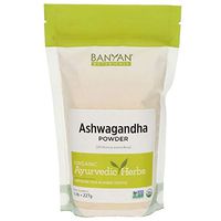 Banyan Botanicals Organic Ashwagandha Root Powder - 1/2 LB - Indian Ginseng - Adaptogen Supplement Promotes & Supports Vitality, Strength, Sleep, Adrenal Health, Calming The Mind & Combating Stress **