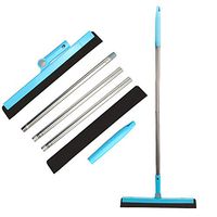 Lightweight Floor Glass Squeegee Shower Wiper with Removable Handle, Multifunctional Household Broom Perfect for Glass Floor Tile Garage Bathroom to Clean Hair Fur Dust Foam Water