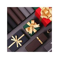 Dark Green Soft Feeling Touch Paper Fancy Gift Wrapping Paper 4 Sheets A Lot,Matt Black