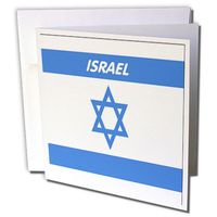 3dRose Israeli Flag - Greeting Cards, 6 x 6 inches, set of 12 (gc_44786_2)