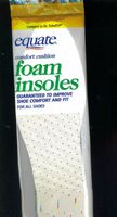 Equate Comfort Cusion Fiam Insoles. Men's 1 Pair Fits up to Size 13. Trim to Fit Your Size.