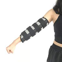 Ibnotuiy Elbow Splint,Fixed Brace Wrist Elbow for Injury Broken Arm Recovery,Stroke Hemiplegia,Medical Grade Quality and Breathable(Black) (L Size)