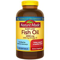 Nature Made Burp-Less Fish Oil 1000 mg Softgels, 320 Count for Heart Health† (Packaging May Vary)