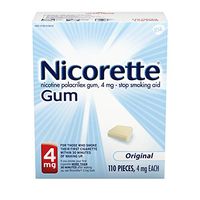 Nicorette Nicotine Gum Original 4 milligram Stop Smoking Aid 110 count