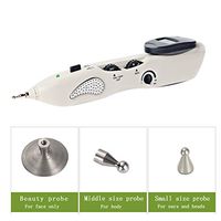 Enshey Electronic Acupuncture Pen for Pain Relief, Cordless Rechargeable TENS Point Detector Meridian Massage Pen Pointer with Digital Display Electro Laser Acupuncture Point Muscle Stimulator Device