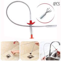 4 Packs 60cm, Spring Pipe Dredge Tool Household Hair Hair Cleaner