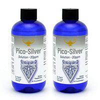 RnA ReSet - Pico Silver Solution, Stabilized Silver Liquid Supplement, More Absorbable Than Colloidal Silver Liquid, Minerals Dietary Supplement, 20 ppm, 8.1 oz - by Dr. Carolyn Dean - 2-Pack