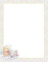 Teddy Bear Tea Party Stationery Printer Paper 26 Sheets