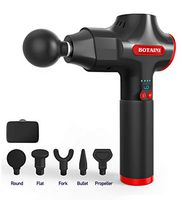 Deep Tissue Massage Gun - HIGH Intensity Handheld Percussion Massager for Relieve Muscle Soreness and Stiffness with 9 Speed Strength Levels Fast Charging Device Includes 5 Massage Heads Black