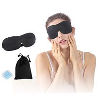 Memory Foam Sleep Eye Mask, Atrest Unisex Beauty 3D Contoured Super Soft Night Mask New Design Lightweight Blackout Sleeping Eye Cover for Women Naps Airplane Travel, 1 Pack, Black