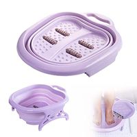 UHYBV Plastic Foot tub Foot Bath Spa,Water Foot Massage, Sturdy Plastic Foot Basin for Soaking Foot,Toe Nails, and Ankles,Pedicure,Portable Foot Portable Footbath (Color : Purple)