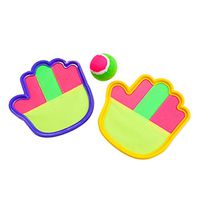 TOYANDONA Toss and Catch Suction Ball Set Paddle Game Ball Set for Kids and Adults 2 Catcher Hands and 1 Tossing Suction Ball Kids Gift
