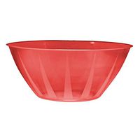 Party Essentials N342561 Hard Plastic 160-Ounce Serving Bowl, Red