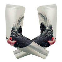 LEVEIS Dog Arm Sleeves UV Protection for Men Women Sunblock Protective Gloves Running Golf Cycling Driving Long Arm Cover 1 Pair