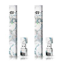 Juul Skin Wrap Vinyl Sticker Decal | JUUL Charger Skin & Prep Pad - Blue/White Marble