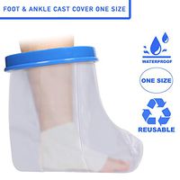 Adult Foot & Ankle Waterproof Plaster Cast & Dressing Cover | Protector | Also for Bandages & Plasters | Protection During Shower & Bath | Latex Free | Reusable