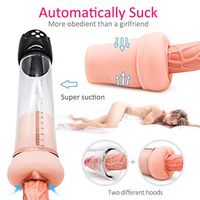 Men's Hands-Free deep Throat Oral Cup Multi-Speed deep Throat Sucking Endless Happiness, Enjoy Life Like Adult Toys Black,J-179