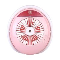 Meidexian888 USB Humidification Fan,Mini Beauty Hydrating Desktop Spray Air Conditioning Refrigeration (Pink)
