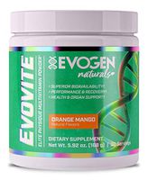 Evogen Evovite Powder | Natural Vitamin & Mineral Powder with Chelated Minerals, Beta-Alanine, and Curcumin, Artificial Flavor, Color, and Sweetener Free | 30 Servings | Natural Orange Mango