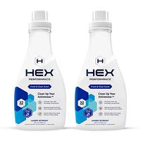 HEX Performance Laundry Detergent, Fresh & Clean, 32 Load (Pack of 2) - Designed for Activewear, Eco-Friendly