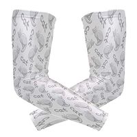 Cute Grey Cat Unisex Arm Sleeve UV Protection Arm Compression Sleeve Skin Protection Sport Arm Cooler Sleeve for Running Hiking Jogging Motorcycling Climbing Camping