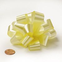 100ea - 4" Yellow Satin Notched Hank Bow