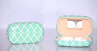 Contact Lens Hard Case Moroccan Caring Travel Box Container Holder Teal Green