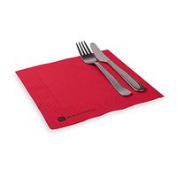 Paper Dinner Napkins, 2 Ply Napkins, Disposable Dinner Napkins - Red - 16" x 16" - Luxnap Micropoint - 1800ct Box - Restaurantware