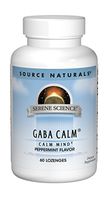 Source Naturals Serene Science, GABA Calm - Supports A Calming Mood, Quick Dissolving Peppermint Flavor - 60 Lozenges