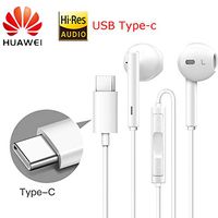 HUAWEI USB C Earphone,Type C Headphones with Microphone,Hi-Res Audio,in-Ear Noise Cancelling Earphones Compatible with HUAWEI Mate 10Pro 20 X RS P20 30 Note 10 Most Type-C Jack Headset