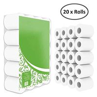 Little grass 20 Rolls Toilet Paper Ultra Soft Toilet Tissue Paper 4-Ply for Home Kitchen Bathroom Restaurant Strong And Highly Absorbent Hand Towels