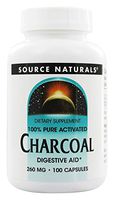 Source Naturals Charcoal - 100% Pure Activated, Digestive Aid - 100 Capsules