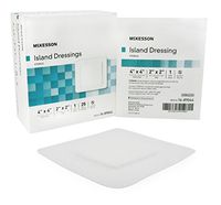 Adhesive Island Dressing McKesson 4 X 4 Inch Polypropylene / Rayon Square 2 X 2 Inch Pad White Sterile - 25/BX (MFN # 16-89044)