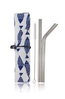 Stainless Steel Reusable Metal Straws - Portable Food Grade 4 Pack 8.5 inch