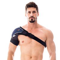 YXTC Shoulder Brace with Compression Pad- Left Right Shoulder Support Brace,for Rotator Cuff Pain AC Joint Dislocated Frozen Tear Injury Stability Sleeve (Black)