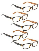 READING GLASSES 5 Pack Spring Hinges Classic Readers (Yellow, 2.75)