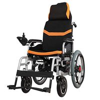 Paaiis Electric Wheelchair, 360 ° Joystick Lithium Battery Lightweight Folding Transport Wheelchair Chair, Electric Wheelchairs for Adults Elderly, Rollator Walker with Seat