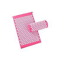 Massager (appro.67 * 42cm) Cushion Shakti Mat Acupressure Relieve Back Body Pain Spike Mat Acupuncture Massage Mat with Pillow,Pink