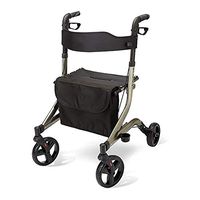 JJZXPJ Walker with Seat，Rollator Walker Folding Adjustable Height 4 Wheel Walker for Seniors Stand Up Walking Aid for Elderly 300lb Capacity